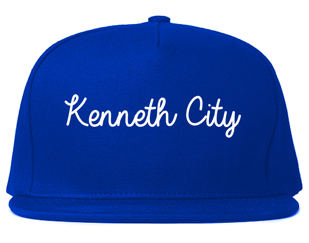 Kenneth City Florida FL Script Mens Snapback Hat Royal Blue