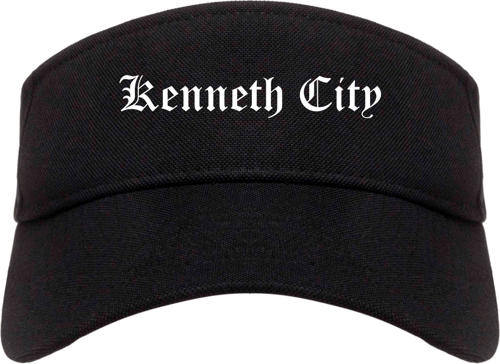 Kenneth City Florida FL Old English Mens Visor Cap Hat Black