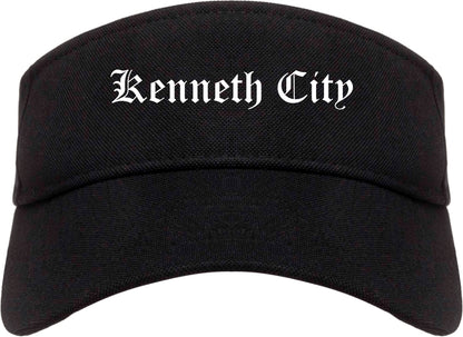 Kenneth City Florida FL Old English Mens Visor Cap Hat Black