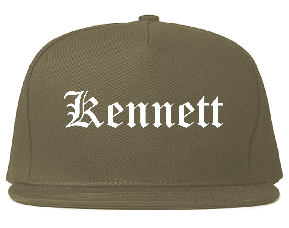 Kennett Missouri MO Old English Mens Snapback Hat Grey
