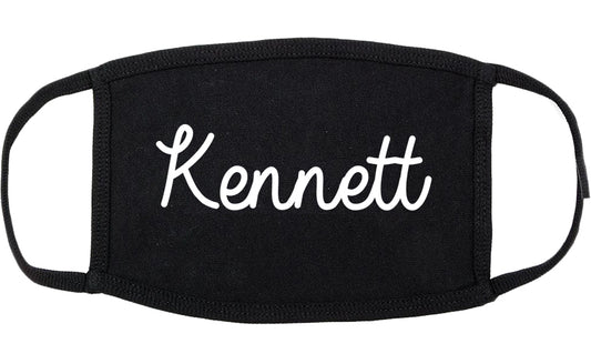 Kennett Missouri MO Script Cotton Face Mask Black