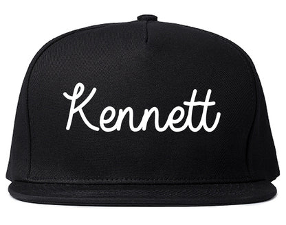 Kennett Missouri MO Script Mens Snapback Hat Black