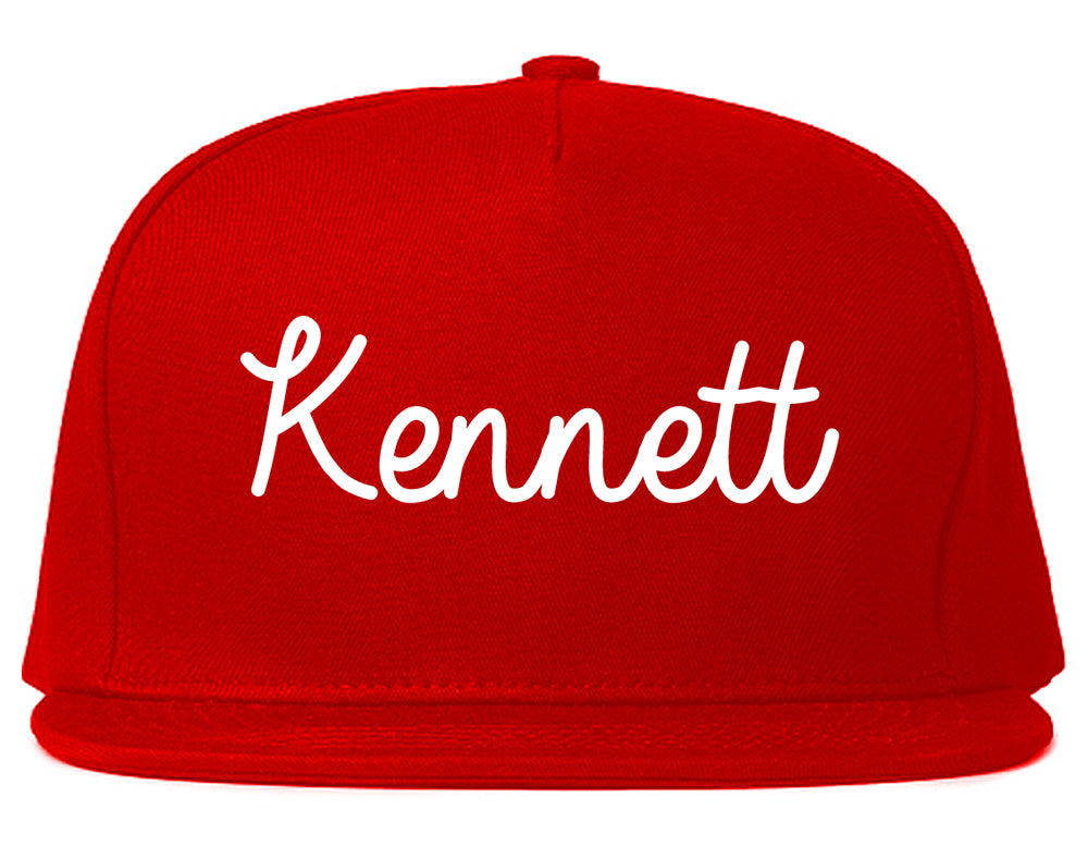 Kennett Missouri MO Script Mens Snapback Hat Red