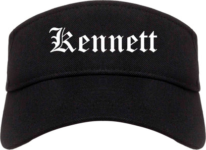 Kennett Missouri MO Old English Mens Visor Cap Hat Black