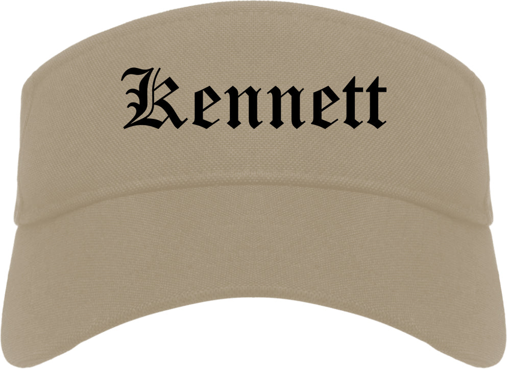 Kennett Missouri MO Old English Mens Visor Cap Hat Khaki