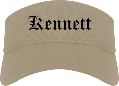 Kennett Missouri MO Old English Mens Visor Cap Hat Khaki