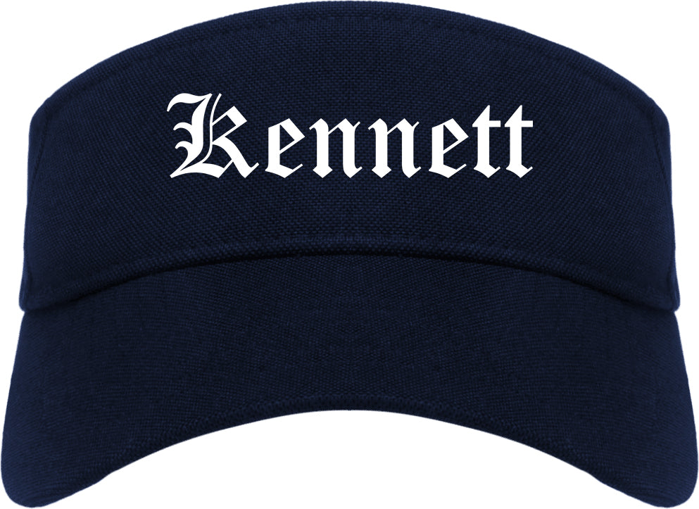 Kennett Missouri MO Old English Mens Visor Cap Hat Navy Blue