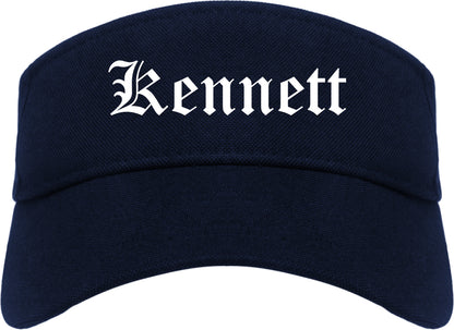 Kennett Missouri MO Old English Mens Visor Cap Hat Navy Blue