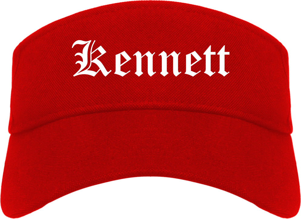 Kennett Missouri MO Old English Mens Visor Cap Hat Red
