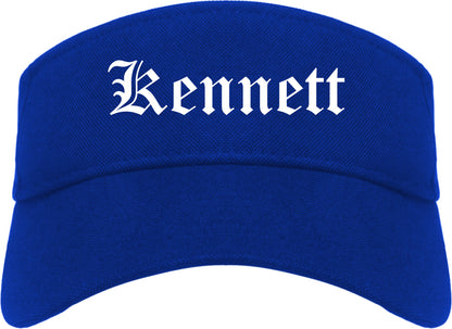 Kennett Missouri MO Old English Mens Visor Cap Hat Royal Blue