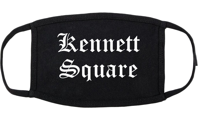 Kennett Square Pennsylvania PA Old English Cotton Face Mask Black