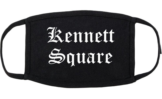 Kennett Square Pennsylvania PA Old English Cotton Face Mask Black