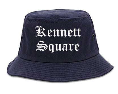 Kennett Square Pennsylvania PA Old English Mens Bucket Hat Navy Blue