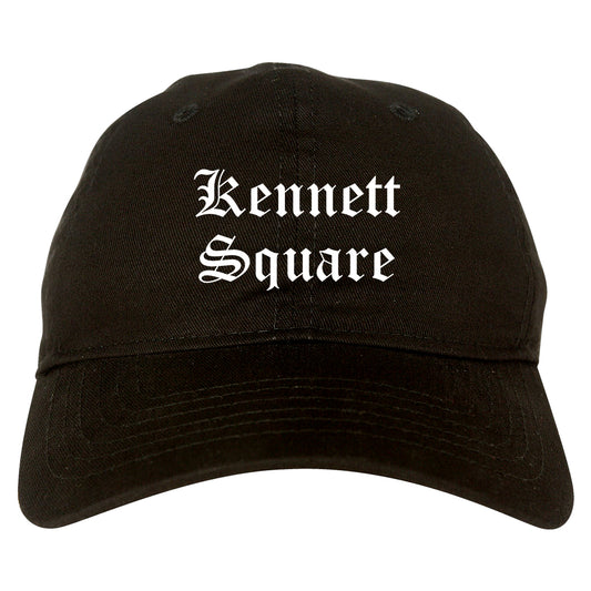 Kennett Square Pennsylvania PA Old English Mens Dad Hat Baseball Cap Black