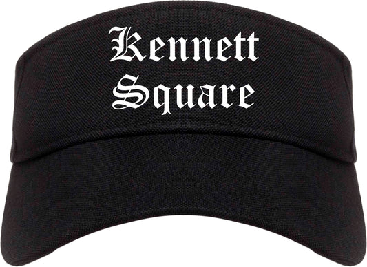 Kennett Square Pennsylvania PA Old English Mens Visor Cap Hat Black