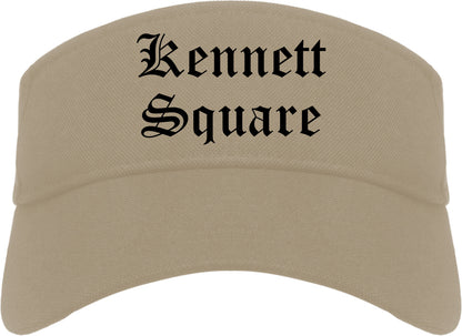 Kennett Square Pennsylvania PA Old English Mens Visor Cap Hat Khaki