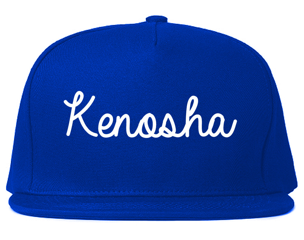 Kenosha Wisconsin WI Script Mens Snapback Hat Royal Blue