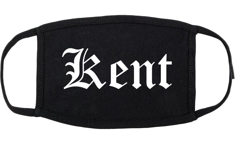 Kent Ohio OH Old English Cotton Face Mask Black