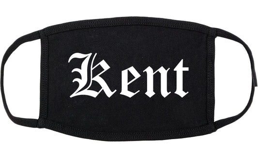 Kent Ohio OH Old English Cotton Face Mask Black