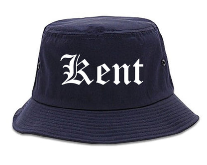 Kent Ohio OH Old English Mens Bucket Hat Navy Blue