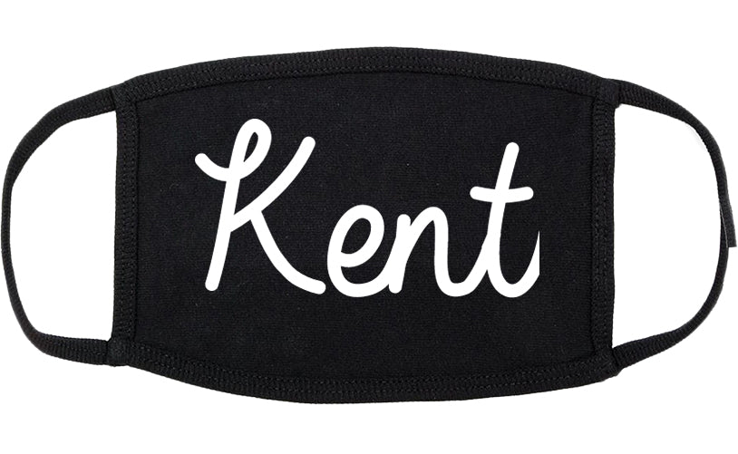 Kent Ohio OH Script Cotton Face Mask Black