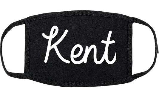 Kent Ohio OH Script Cotton Face Mask Black
