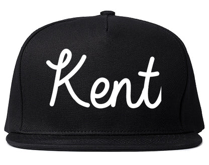Kent Ohio OH Script Mens Snapback Hat Black