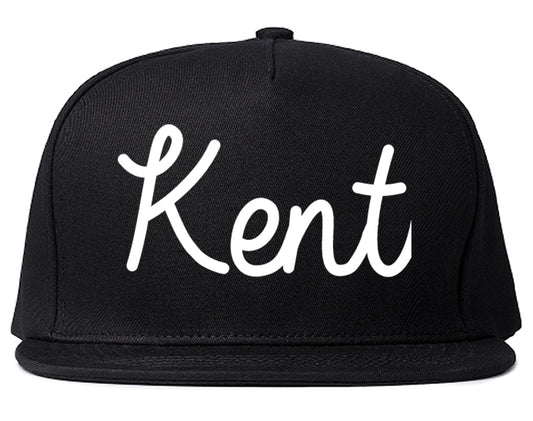 Kent Ohio OH Script Mens Snapback Hat Black