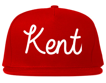 Kent Ohio OH Script Mens Snapback Hat Red