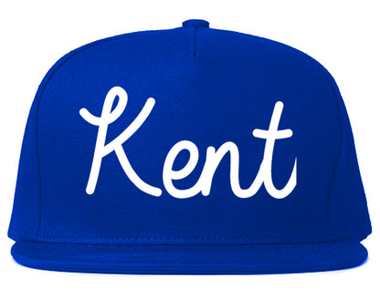 Kent Ohio OH Script Mens Snapback Hat Royal Blue