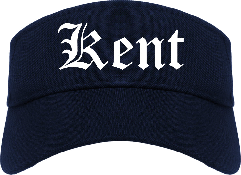 Kent Ohio OH Old English Mens Visor Cap Hat Navy Blue