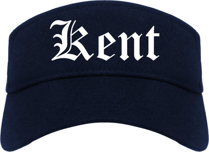 Kent Ohio OH Old English Mens Visor Cap Hat Navy Blue