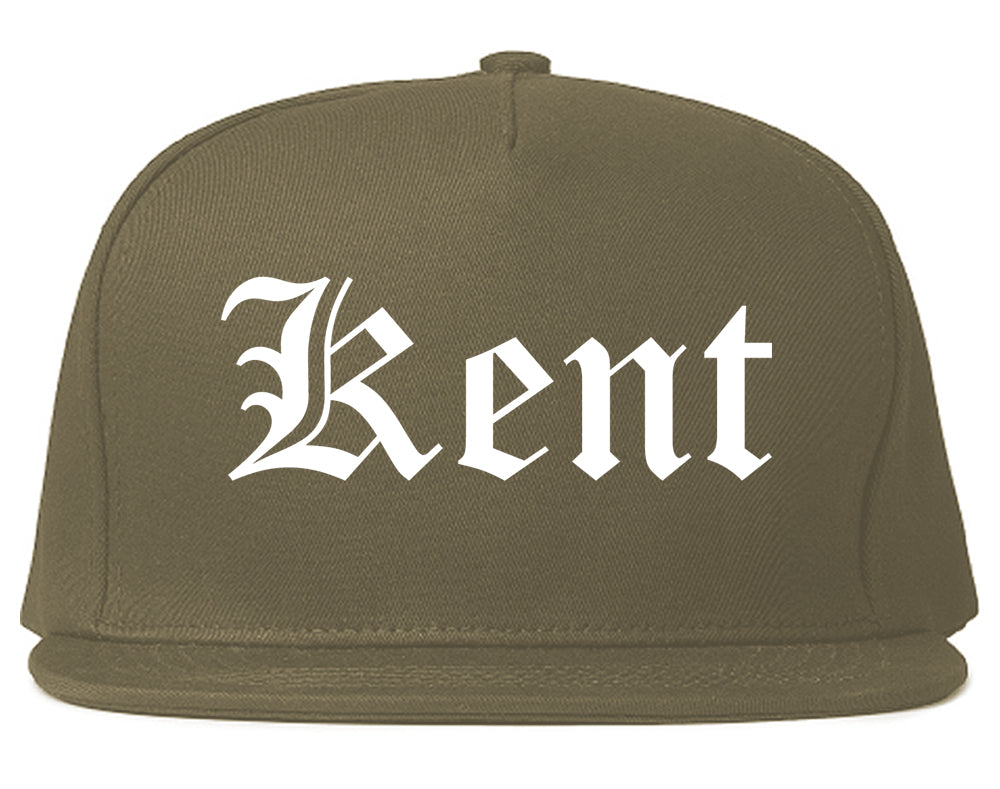 Kent Washington WA Old English Mens Snapback Hat Grey