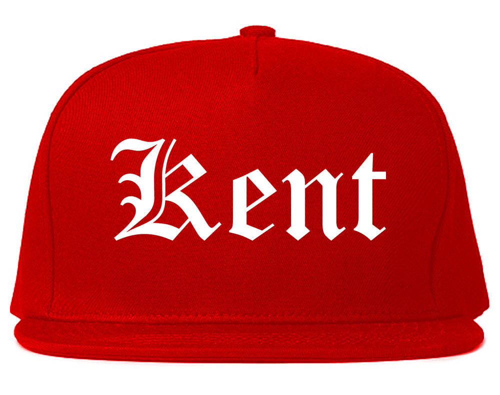 Kent Washington WA Old English Mens Snapback Hat Red