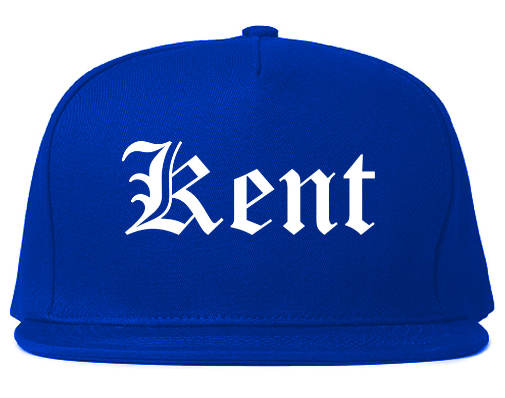 Kent Washington WA Old English Mens Snapback Hat Royal Blue