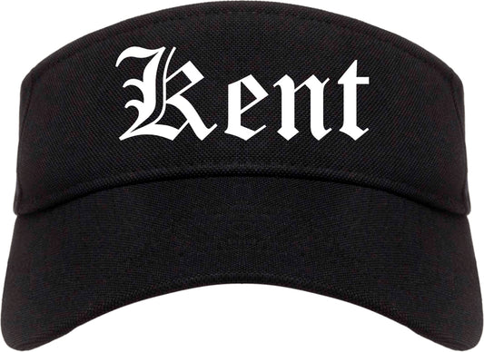 Kent Washington WA Old English Mens Visor Cap Hat Black