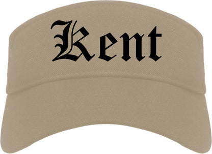 Kent Washington WA Old English Mens Visor Cap Hat Khaki