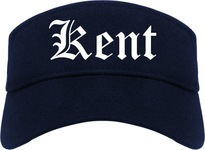 Kent Washington WA Old English Mens Visor Cap Hat Navy Blue