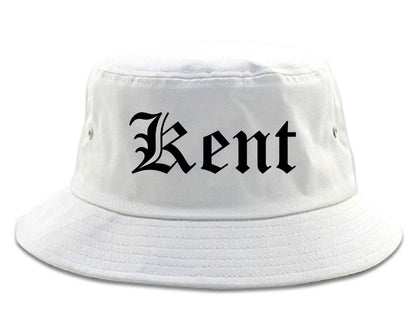 Kent Washington WA Old English Mens Bucket Hat White