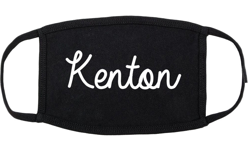 Kenton Ohio OH Script Cotton Face Mask Black