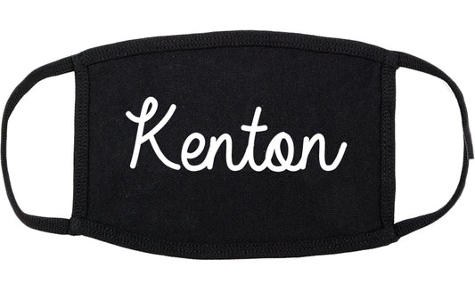Kenton Ohio OH Script Cotton Face Mask Black