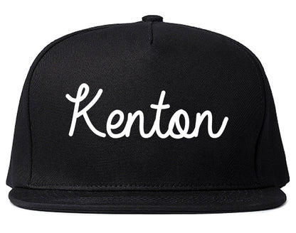 Kenton Ohio OH Script Mens Snapback Hat Black