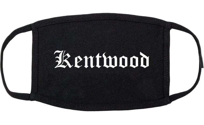 Kentwood Michigan MI Old English Cotton Face Mask Black