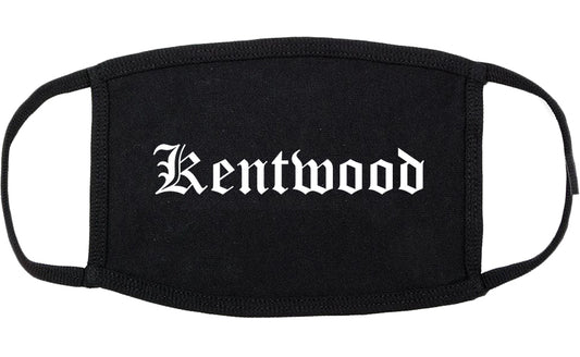 Kentwood Michigan MI Old English Cotton Face Mask Black