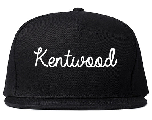 Kentwood Michigan MI Script Mens Snapback Hat Black
