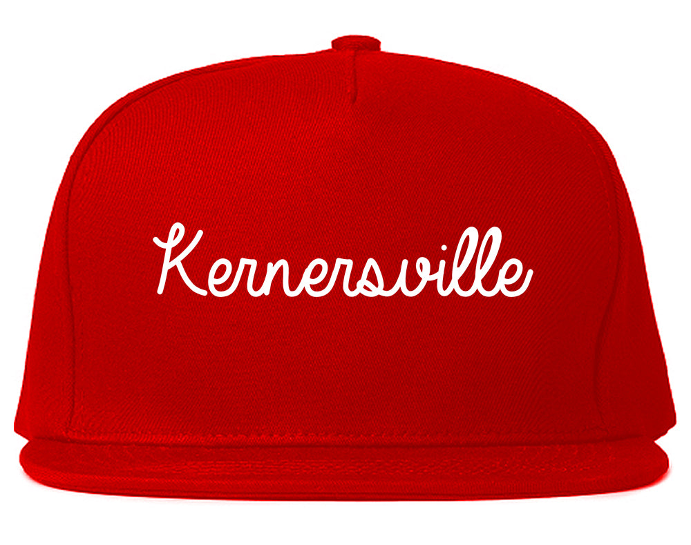 Kernersville North Carolina NC Script Mens Snapback Hat Red