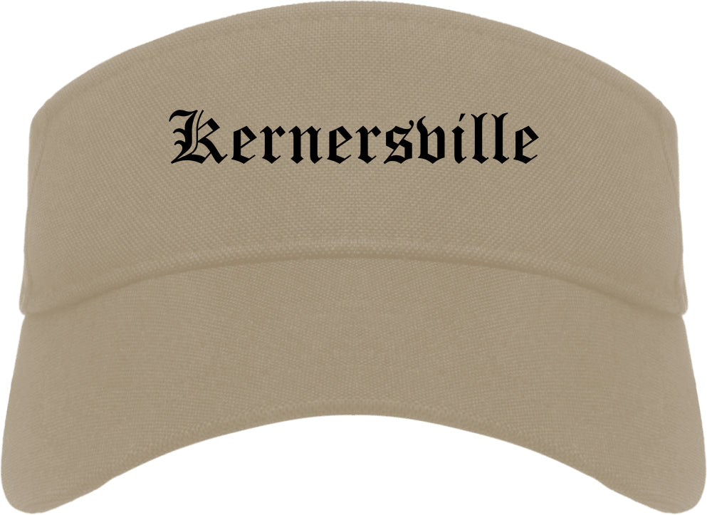 Kernersville North Carolina NC Old English Mens Visor Cap Hat Khaki