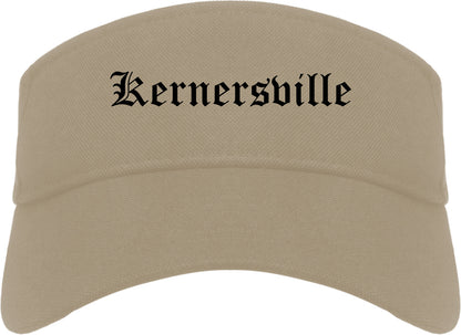 Kernersville North Carolina NC Old English Mens Visor Cap Hat Khaki