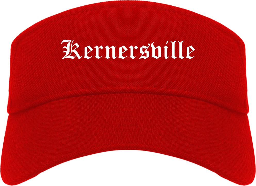 Kernersville North Carolina NC Old English Mens Visor Cap Hat Red