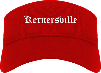 Kernersville North Carolina NC Old English Mens Visor Cap Hat Red